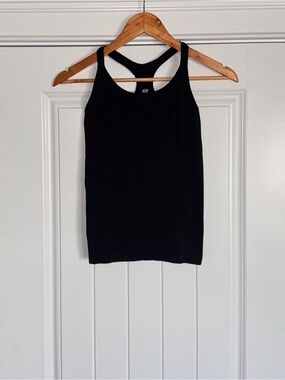 H&M Black Ribbed Racerback Tank